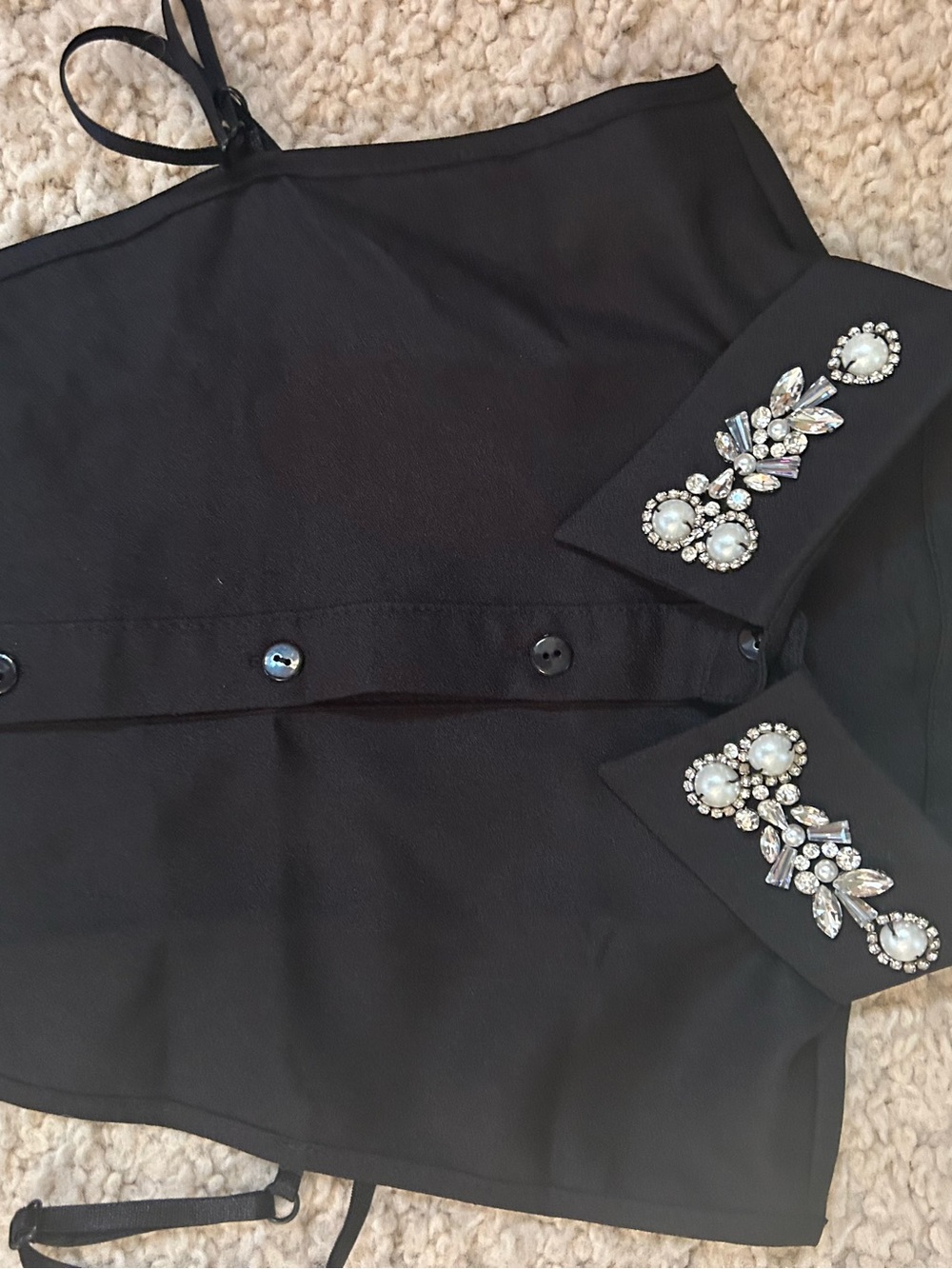 INC International Concepts Black Detachable Wear Tag